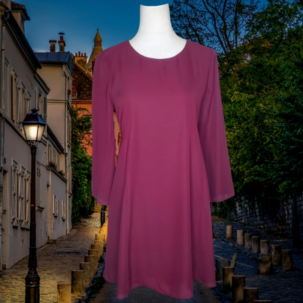Show Me Your MuMu Burgundy Wine Frenchie Style Midi Dress